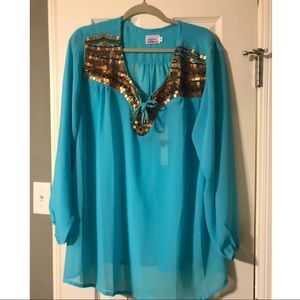 SWAK Teal top Size 2X